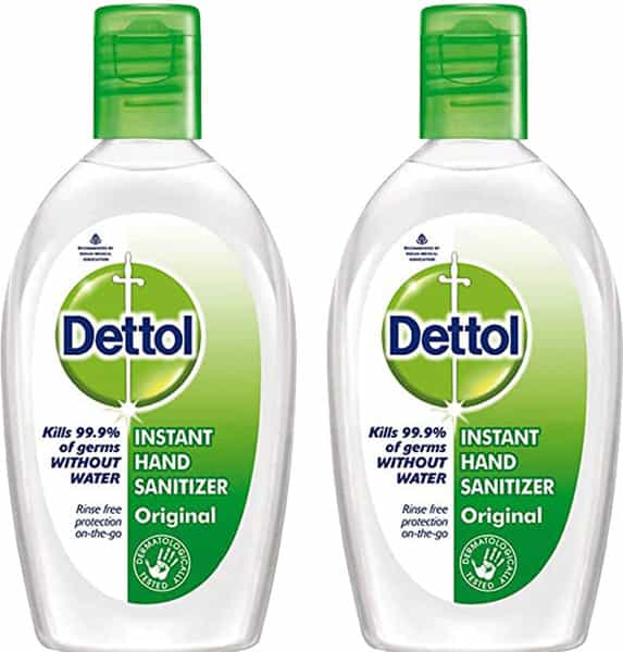 Dettol Instant Hand Sanitizer (Pack Of 2) Bottle Of 60 Ml