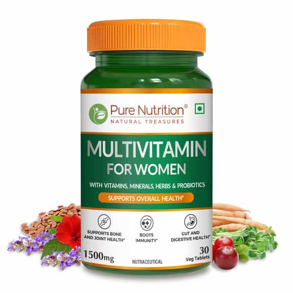 Pure Nutrition Multivitamin For Women L Women`S Multivitamin For Energy And Immunity - 30 Tablets