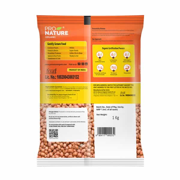 Pro Nature Organic Raw Peanuts 1 Kg