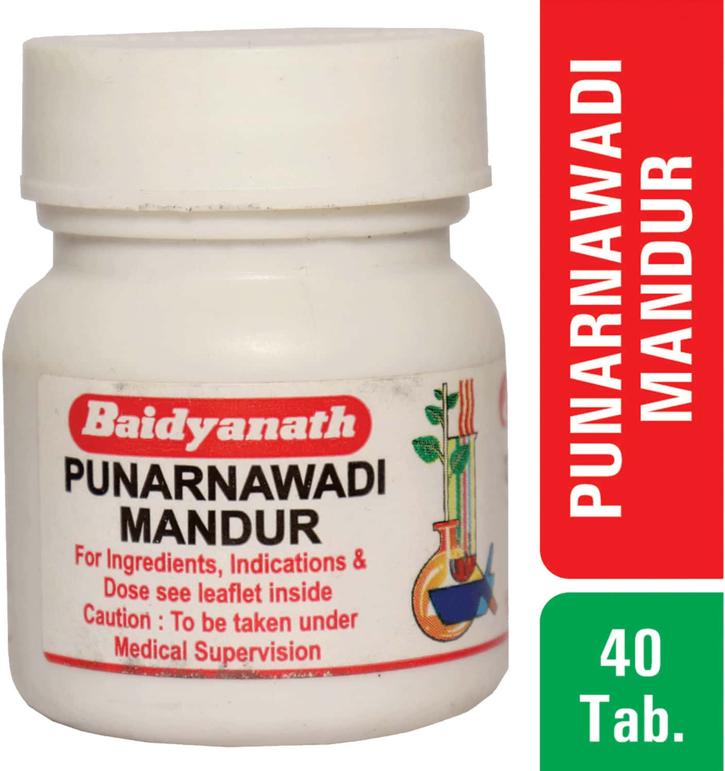 BAIDYANATH ASLI AYURVED PUNARNAWADI MANDOOR 40 TABLET (PACK OF 2)