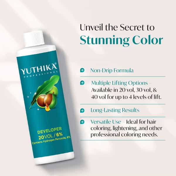 Yuthika Professional Developer For Hair Color 20 Volume (6%) 150Ml