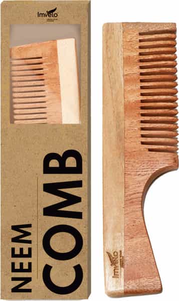 Imvelo Neem Wooden Comb For Hair Growth Protect From Hairfall & Dandruff