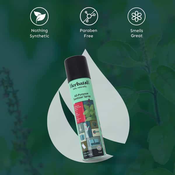 Herbatol Plus All Purpose Hygiene Spray With 99.99% Germ Protection- 75Ml