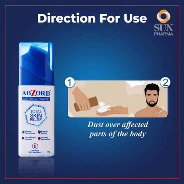 Abzorb Antifungal Dusting Powder 100Gm X Pack Of 2