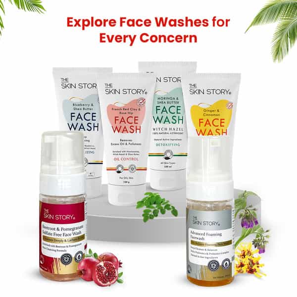 The Skin Story Ginger Cinnamon Pimple Acne Control Face Wash | Oily Skin | Reduces Dark Spots 100Ml