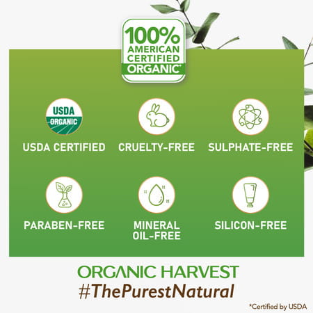 Organic Harvest Extra Virgin Organic 100% Pure - Coconut Oil For Hair & Skin |200ml (Pack Of 2)