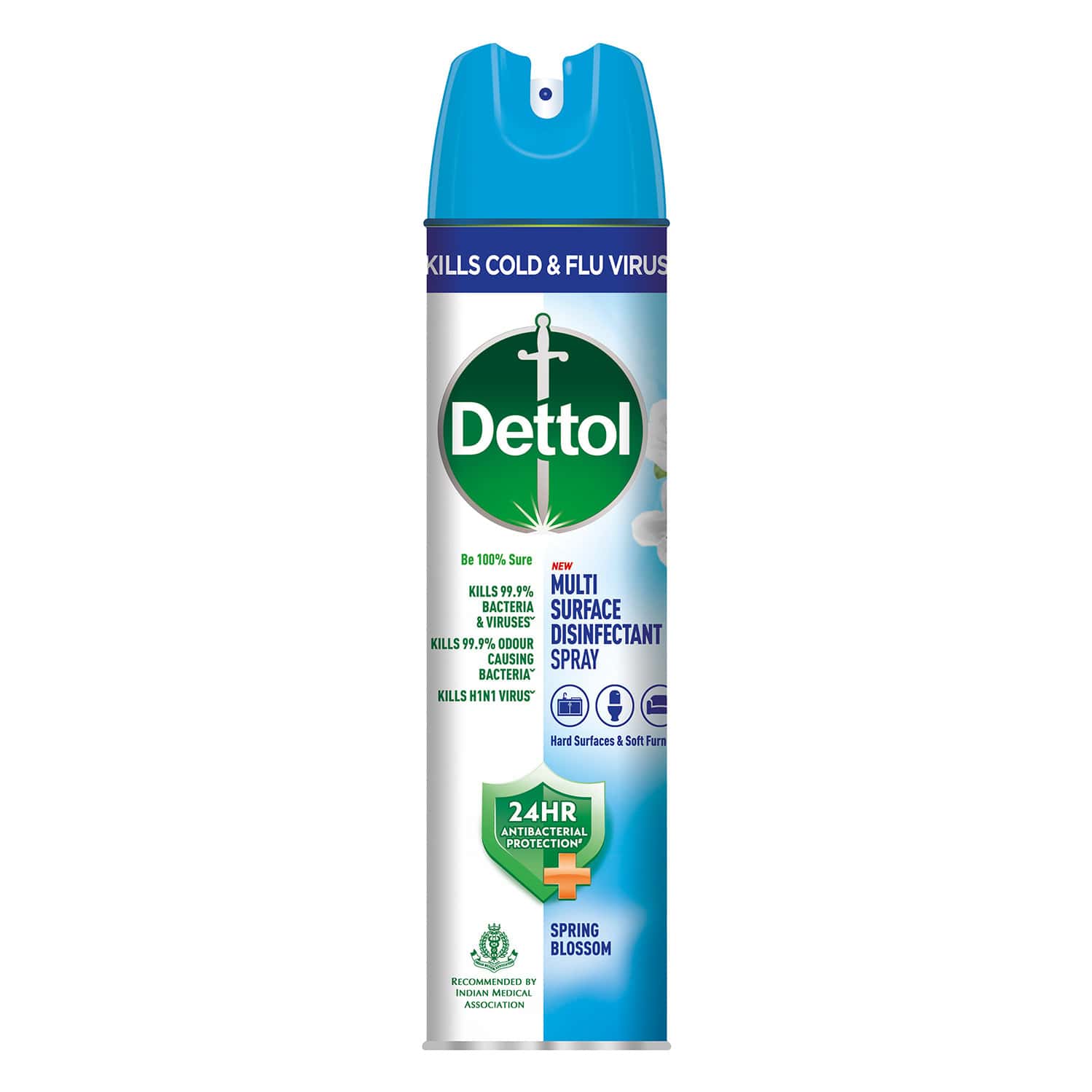 Dettol Multi-purpose Disinfectant Spray For Hard & Soft Surfaces | Spring Blossom- 225ml