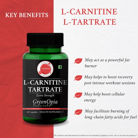 Greenopia L-Carnitine Tartrate 60 Vegetarian Capsules
