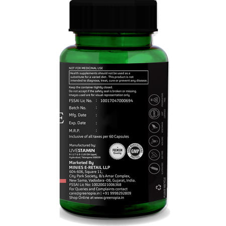 Greenopia L-Carnitine Tartrate 60 Vegetarian Capsules