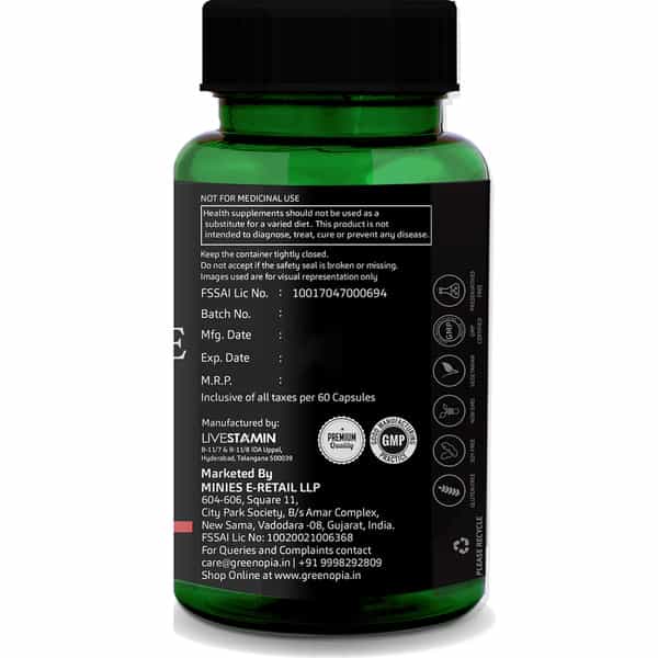 Greenopia L-Carnitine Tartrate 60 Vegetarian Capsules