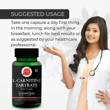 Greenopia L-Carnitine Tartrate 60 Vegetarian Capsules