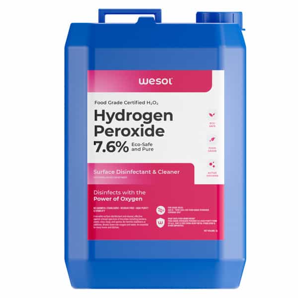 Wesol Food Grade Hydrogen Peroxide 7% Surface Cleaner 5 Ltr