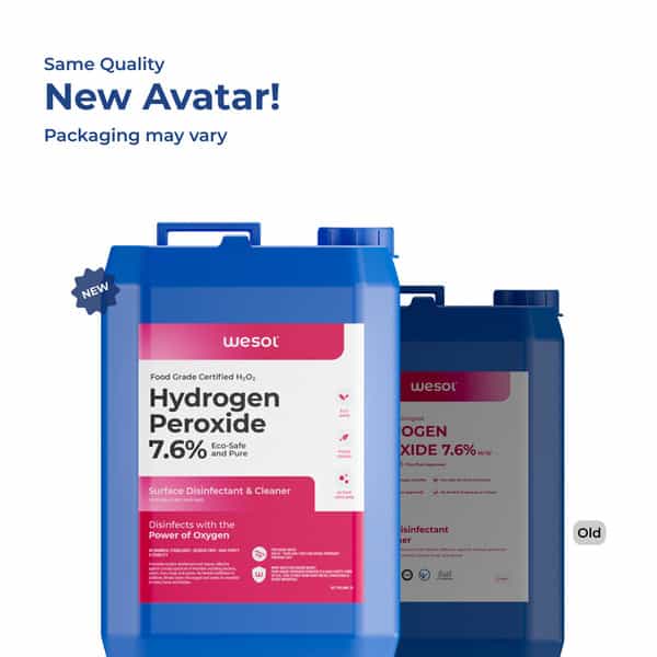 Wesol Food Grade Hydrogen Peroxide 7% Surface Cleaner 5 Ltr
