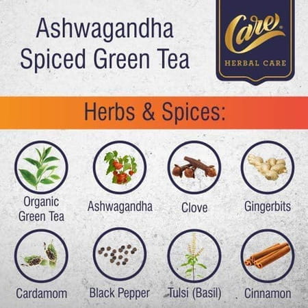 Care Ashwagandha Green Tea - 25 Tea Bags