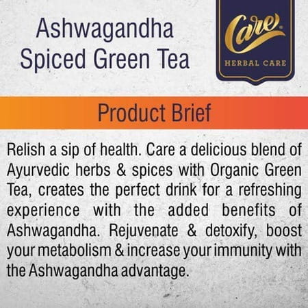 Care Ashwagandha Green Tea - 25 Tea Bags