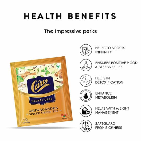 Care Ashwagandha Green Tea - 25 Tea Bags