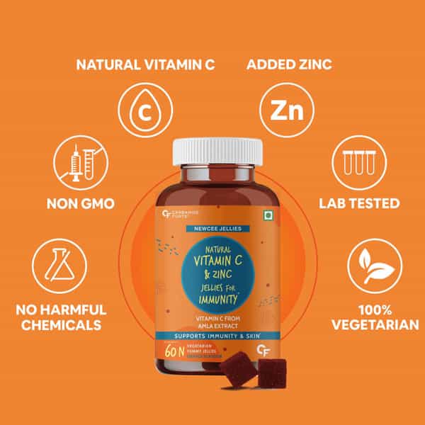 Carbamide Forte Vitamin C Gummies With Zinc For Immunity 60 Veg Gummies