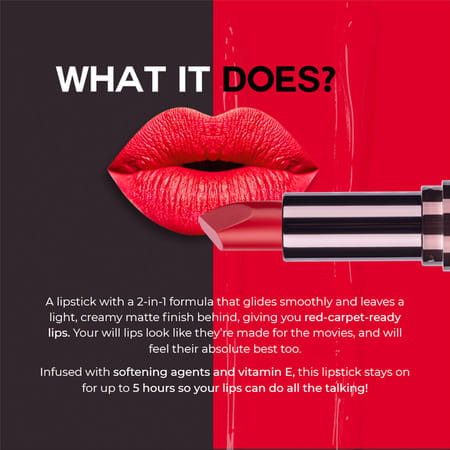 Colorbar Velvet Matte Lipstick- Thrilling Pink