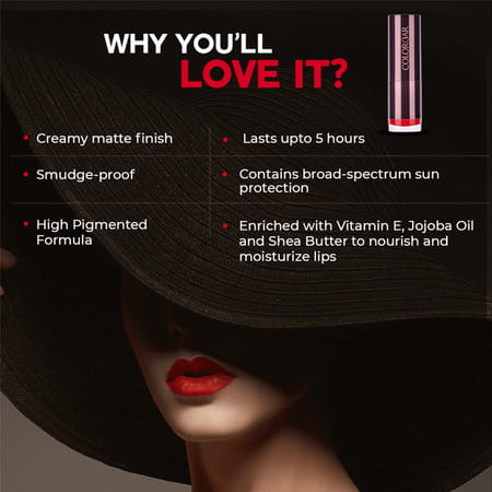 Colorbar Velvet Matte Lipstick- Thrilling Pink