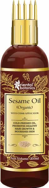 Oriental Botanics Sesame Oil For Hair And Skin Care - With Comb Applicator - 200 Ml
