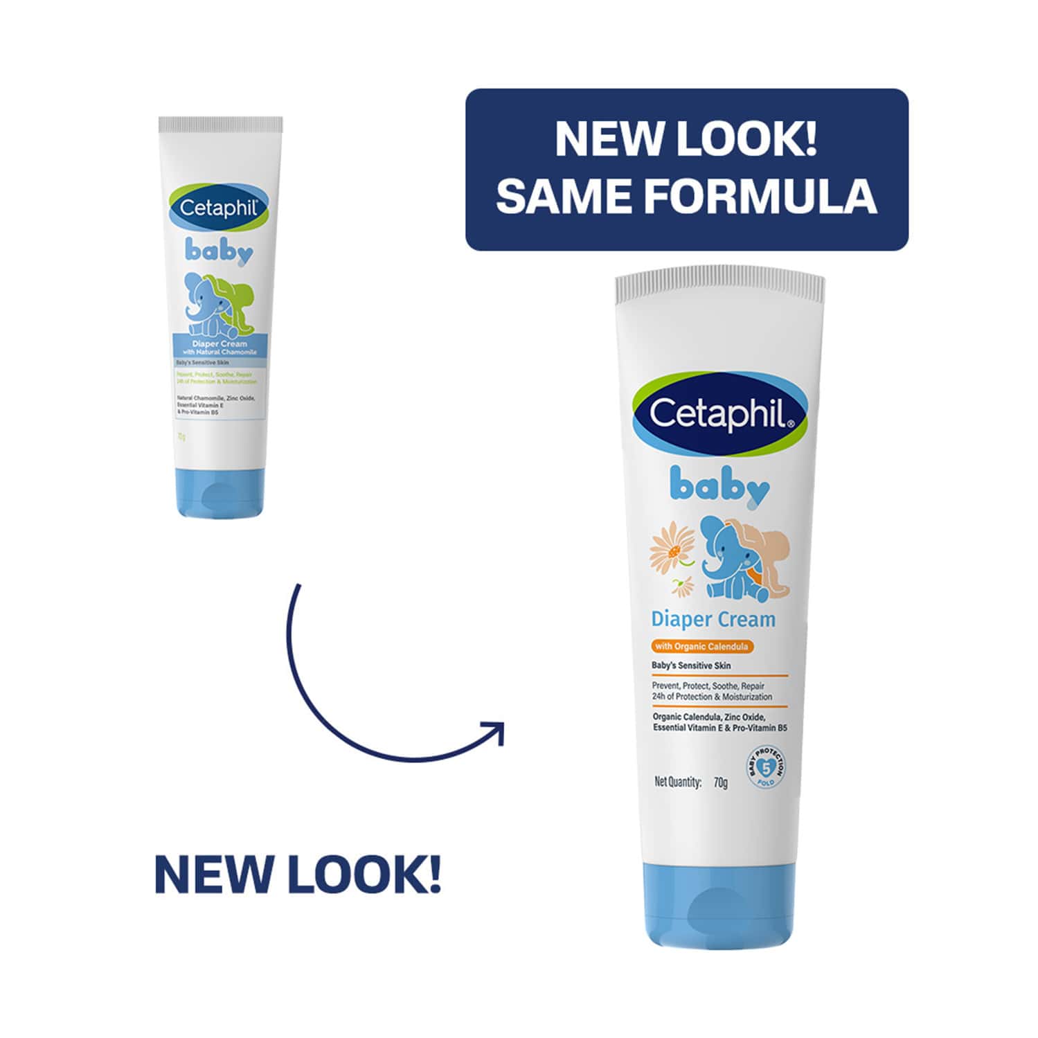 Cetaphil Baby Diaper Cream | With Organic Calendula, Vitamin B5 & Vitamin E | 70 Gm