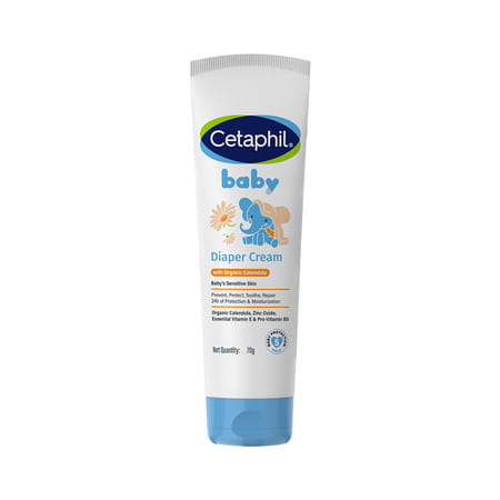 Cetaphil Baby Diaper Cream | With Organic Calendula, Vitamin B5 & Vitamin E | 70 Gm
