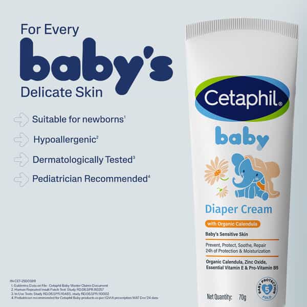 Cetaphil Baby | Diaper Cream | With Organic Calendula | 70 Gm