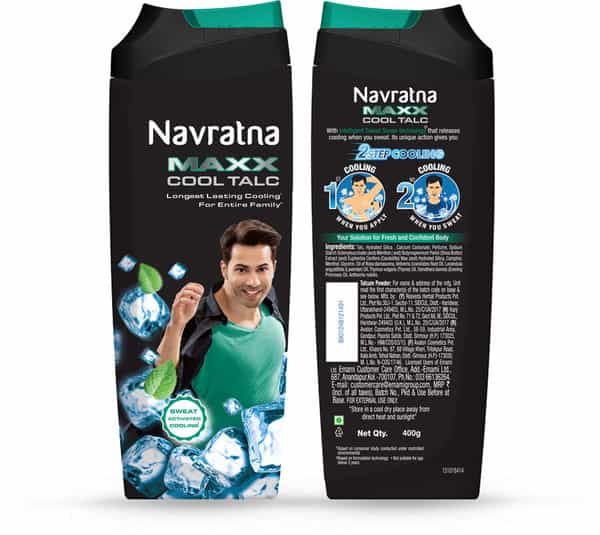 Navratna Cool Talc Maxx Cool Powder Bottle Of 400 G