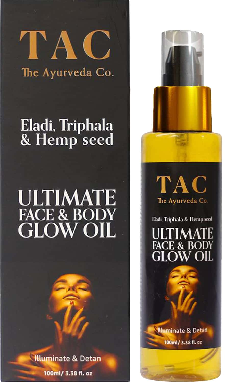 Buy TAC THE AYURVEDA CO. ELADI TRIPHALA & HEMP SEED FACE & BODY OIL 100 ML Online & Get Upto