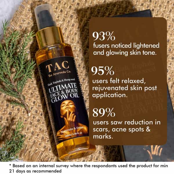 Tac - The Ayurveda Co. Eladi Triphala & Hemp Seed Face & Body Oil - 100 Ml
