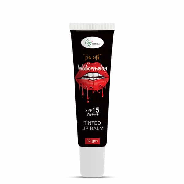 Cgg Cosmetics Watermelon Lip Balm|Spf15|Soft & Natural Pink Lips| Vit C+E|Fades Lip Pigmentation|10G