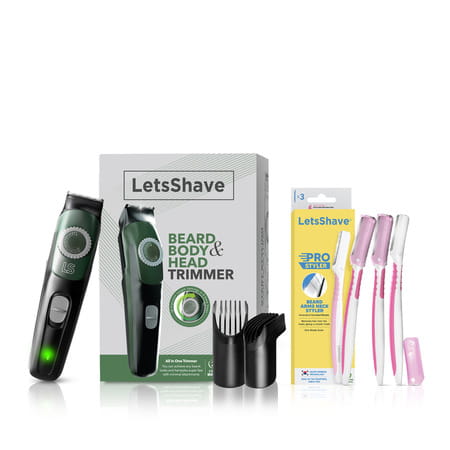 Letsshave Beard Body Head Trimmer And Pro Styler Kit For Men