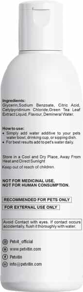 Petvit Oral Hygiene Liquid For Plaque Remover Teeth Cleaning Bad Breath- All Breed Dog & Cat-100Ml