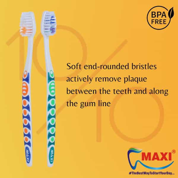 Maxi 10 On 10 Soft Toothbrush (Pack Of 12)