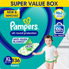 Pampers All Round Protection Pants Super Value Box Extra Large (Pack Of 136) Lotion With Aloe Vera