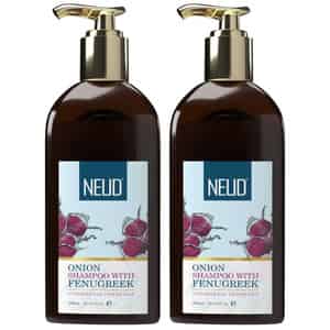 Neud Premium Onion Hair Shampoo With Fenugreek For Men & Women - 2 Packs (300ml Each)