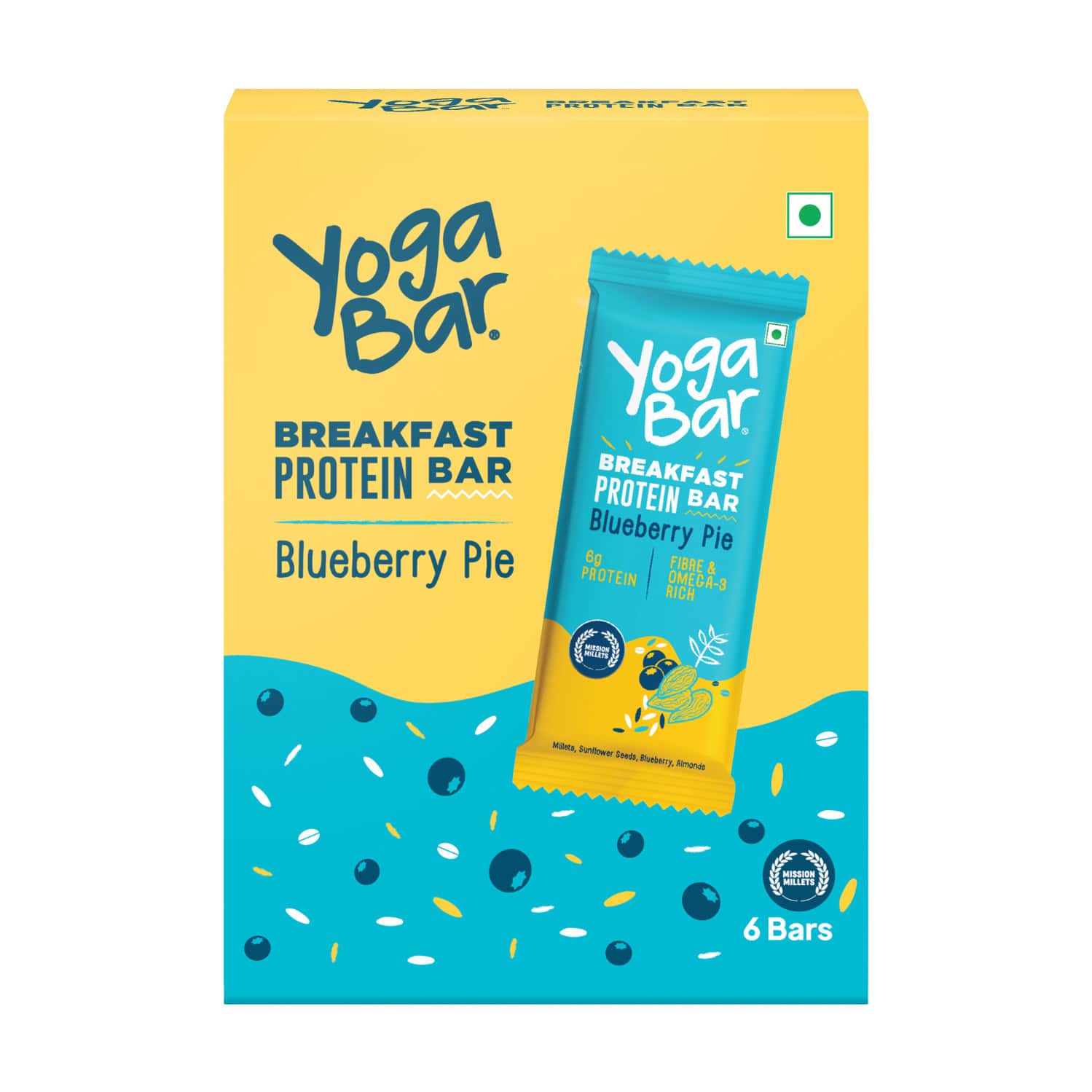 Yoga Bar Blueberry Pie Breakfast Protein Bar 45g