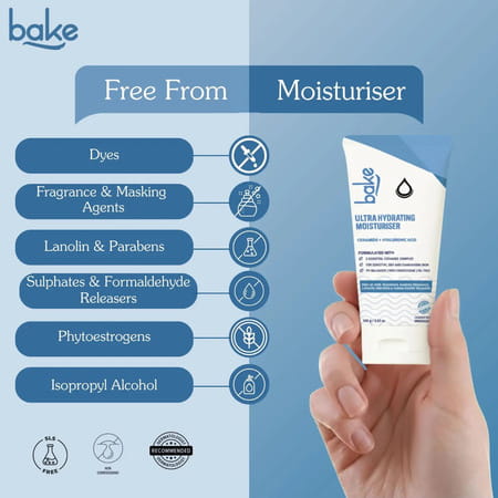 Bake Ultra Hydrating Face Moisturizer With Ceramides & Hyaluronic Acid For 72 Hour Moisture (100G)