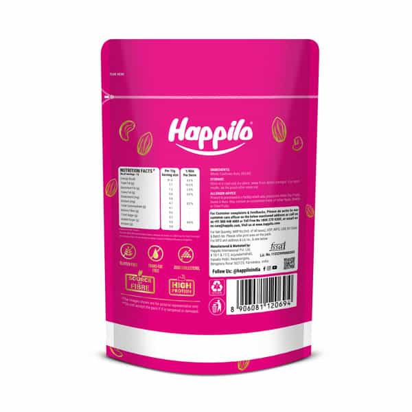 Happilo Premium Jumbo Whole Cashews 200G