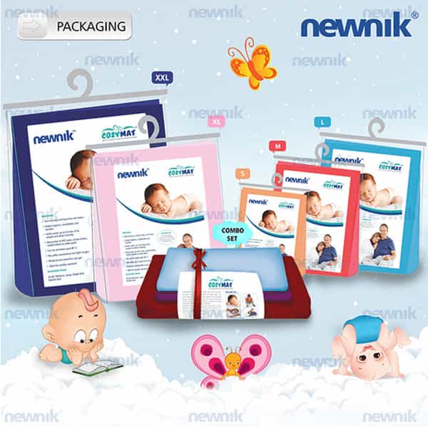 Newnik Cozymat Soft Water-Proof & Reusable Mat (Size: 70Cm X 50Cm) Maroon Small