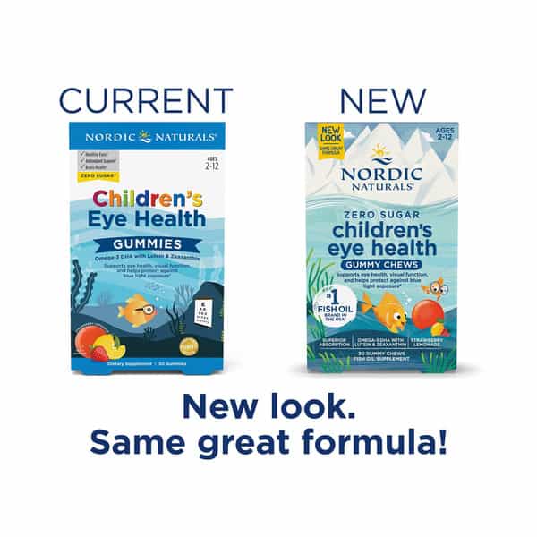 Nordic Naturals Children's Eye 30 Gummy 484 Mg Omega 3 Fish Oil Epa & Dha With Lutein & Zeaxanthin