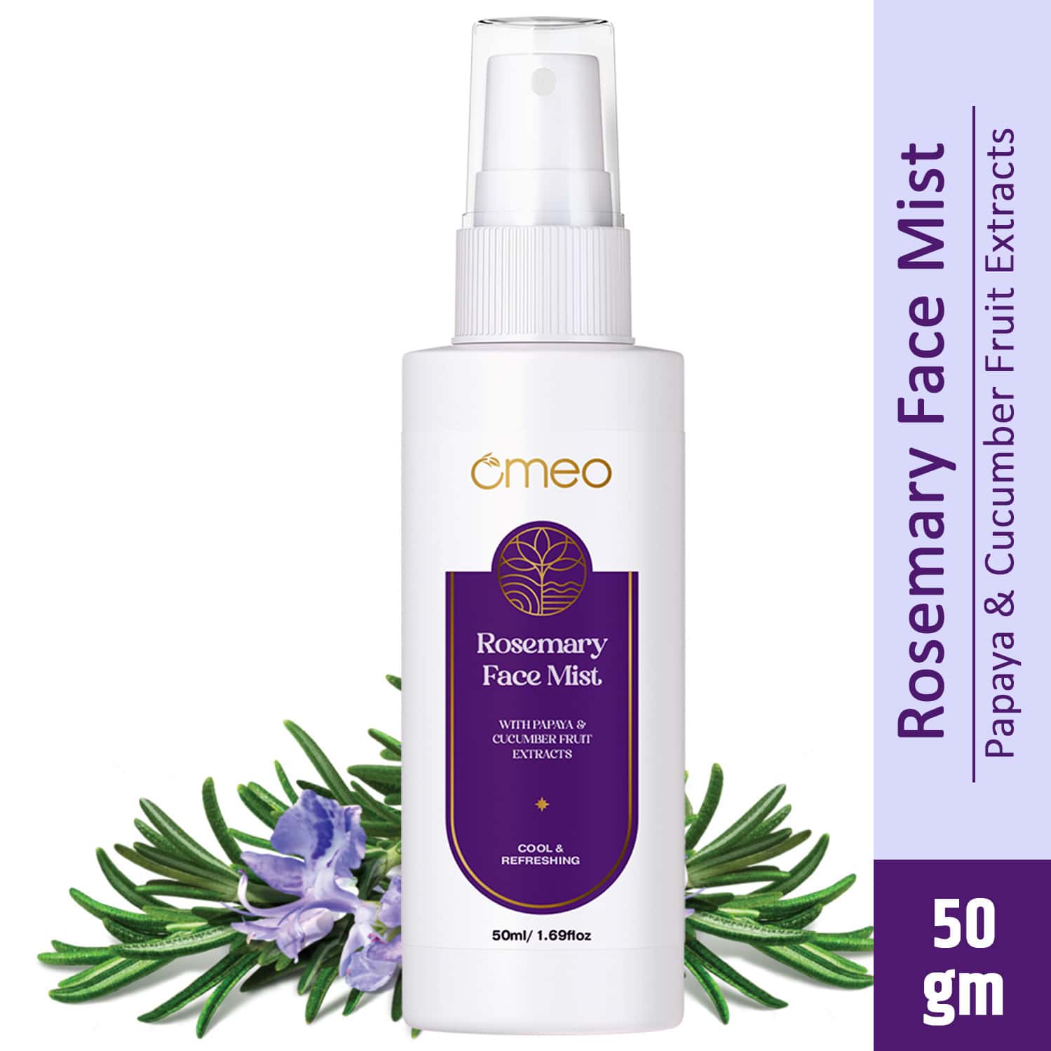 Omeo Rosemary Alcohol-Free Face Mist Toner - Suitable For All Skin Types- 50ml