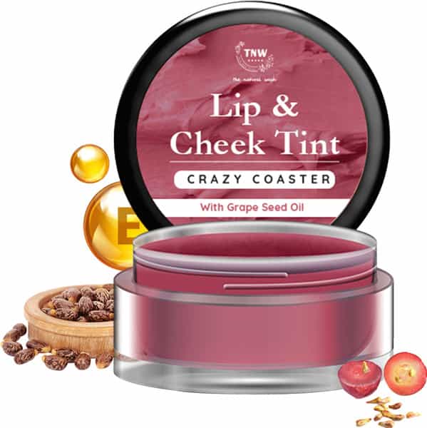 Tnw The Natural Wash Crazy Coaster Lip & Cheek Tint | With Grapeseed Oil & Castor Oil- 5 G