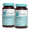 Hk Vitals Multivitamin + Omega 3 Fish Oil Supplement | Unflavoured 90 Tablets (Pack Of 2)