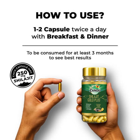 Zandu Shilajit Gold Plus Capsules 60 No'S