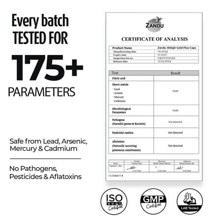 Zandu Shilajit Gold Plus Capsules 60 No'S