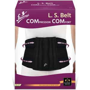 Flamingo Lumbar Sacro Com-com Belt For Back Pain With Dual Adjustable Strap|unisex|xxl Back (black)