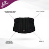 Flamingo Lumbar Sacro Com-Com Belt For Back Pain With Dual Adjustable Strap|Unisex|Xxl Back (Black)