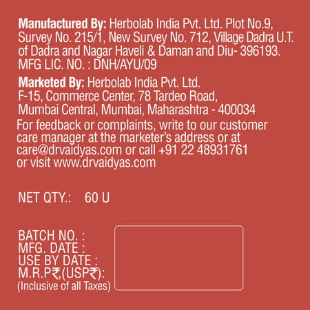 Dr. Vaidya'S Shuddha Ashwagandha Tablet 60s P2