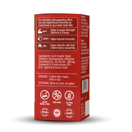 Dr. Vaidya'S Shuddha Ashwagandha Tablet 60s P2